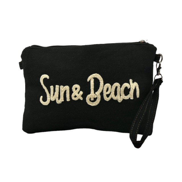 ONU 2307 | Borsa a Mano da Donna con Logo Sun & Beach Nera