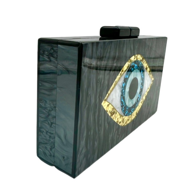UN 3001 | Women's Clutch Handbag with Eyelet Black