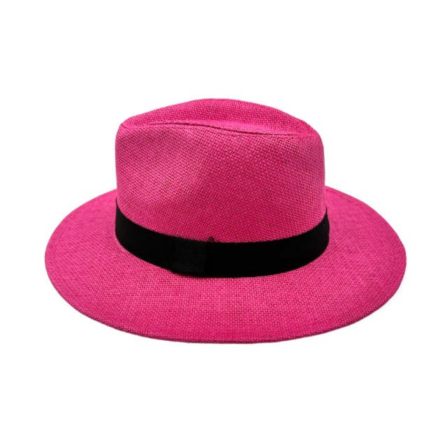 ΗΕ 196 | Γυναικείο Ψάθινο Καπέλο Φούξια