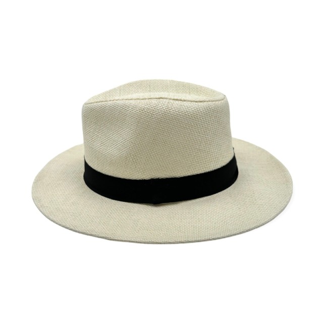 ΗΕ 196 | Γυναικείο Ψάθινο Καπέλο Εκρού