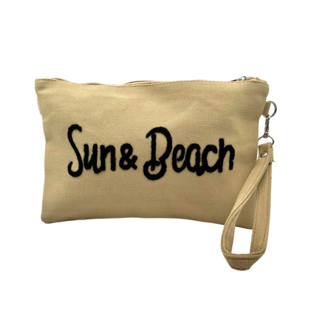 ONU 2307 | Borsa a Mano da Donna con Logo Sun & Beach Beige