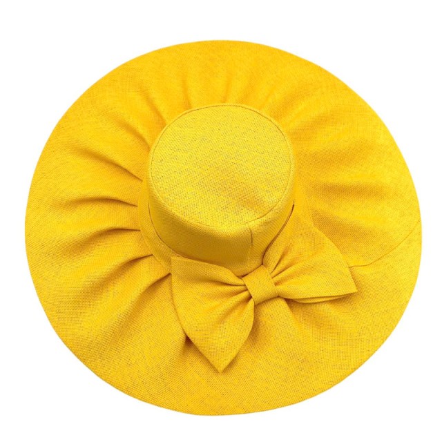 ΗΕ 150 | Γυναικείο Ψάθινο Καπέλο Κίτρινο