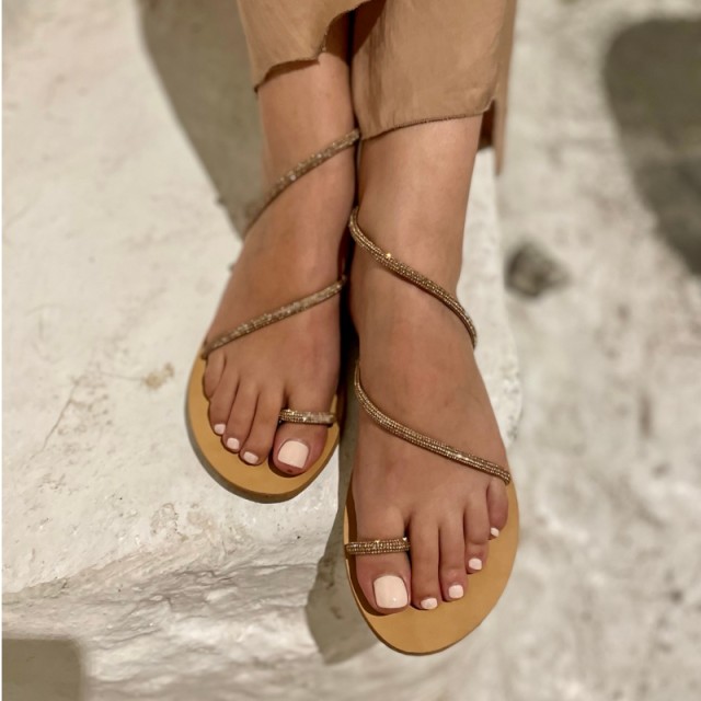 PHOENIX Natural / Lt. Peach - Handmade Eco Leather Sandals | 21300