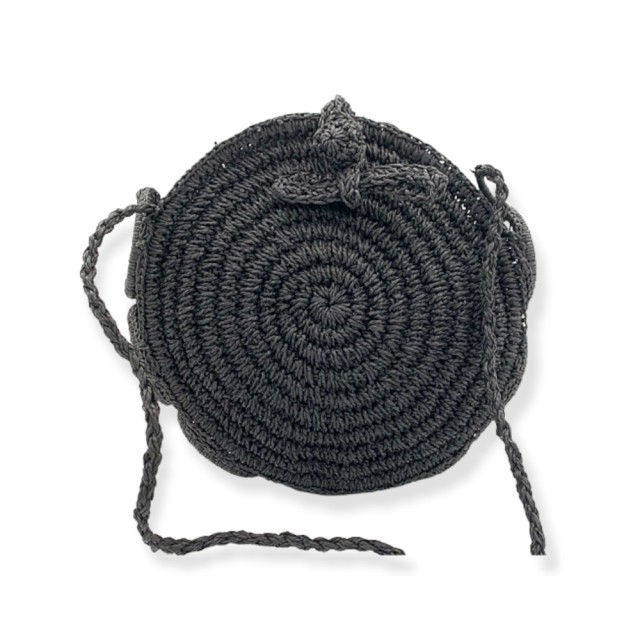 ΗΕ 18166 | Γυναικεία Στρογγυλή Τσάντα Ώμου Μαύρη