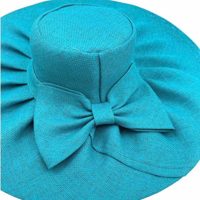 ΗΕ 150 | Γυναικείο Ψάθινο Καπέλο Τυρκουάζ